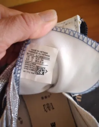 Scarpe Converse Glitter Blu e Argento