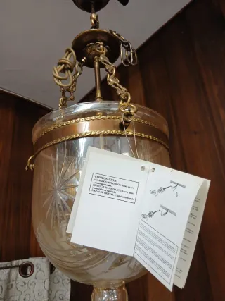 Lámpara colgante antigua cristal