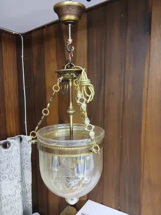 Lámpara colgante antigua cristal