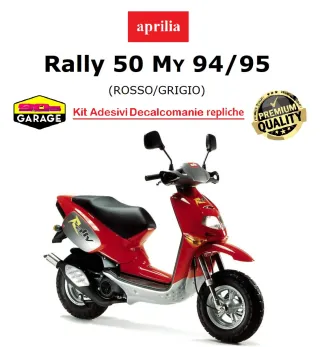Kit adesivi Aprilia Rally 50 My 94/95 Rosso&Grigio