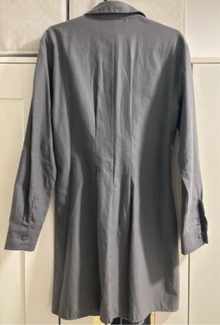 Vestido camisa gris con cordones