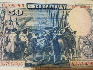Billete 50 Pesetas Banco de España 1928