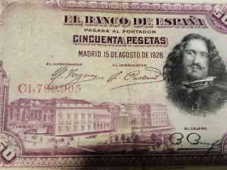 Billete 50 Pesetas Banco de España 1928