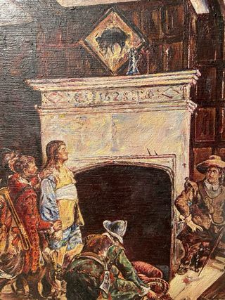 Cuadro al óleo Tercios sin firma. Antiguo ?