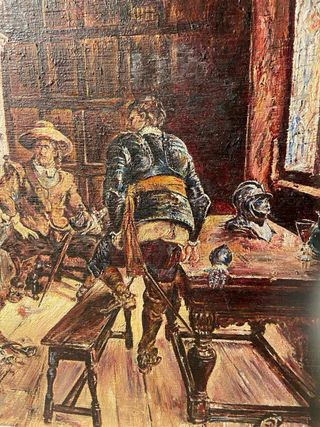 Cuadro al óleo Tercios sin firma. Antiguo ?