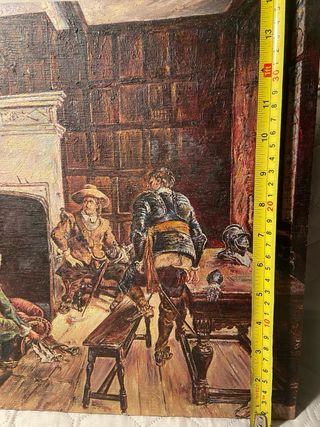 Cuadro al óleo Tercios sin firma. Antiguo ?