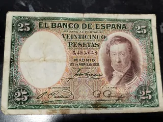 Billete 25 Pesetas Banco de España 1931