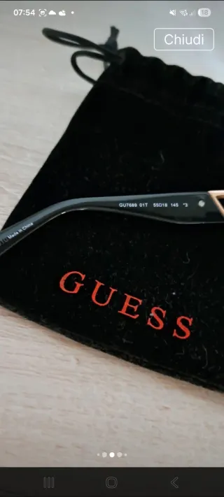 Occhiali da sole Guess donna neri e oro