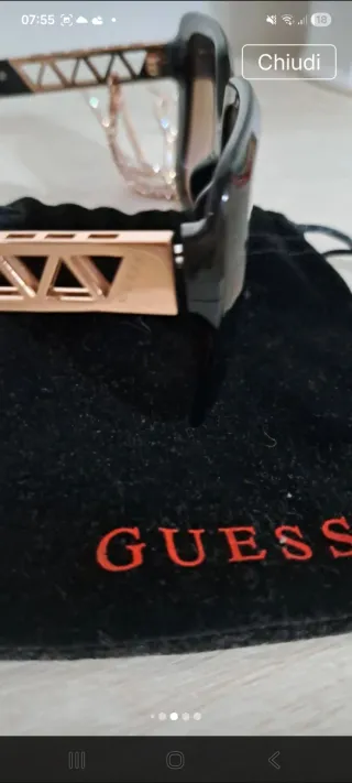 Occhiali da sole Guess donna neri e oro