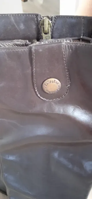 Botas de cuero marrones para mujer