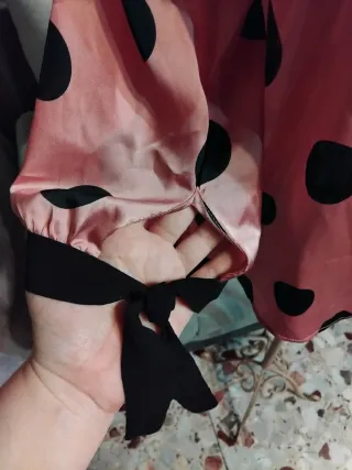 Camicetta Zara pois rosa e nero