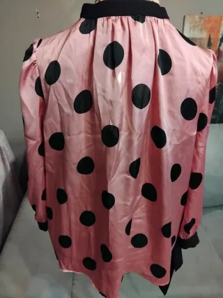Camicetta Zara pois rosa e nero
