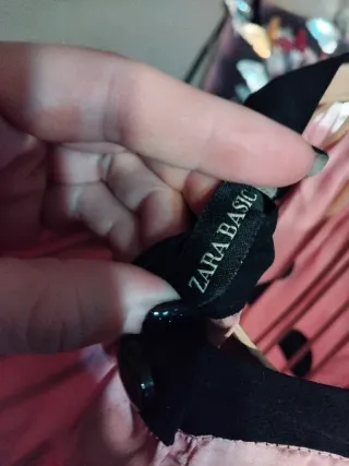 Camicetta Zara pois rosa e nero