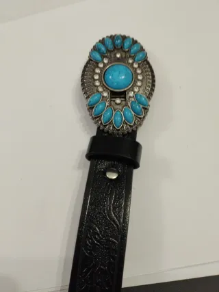 Cintura Western Turchese Argento Unisex