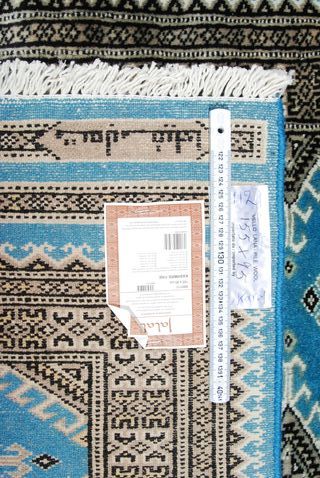 Tappeto Lana Cashmere Azzurro 155x95 Cm