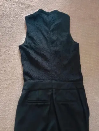 Jumpsuit GUESS Nera - Top in Pizzo Floreale