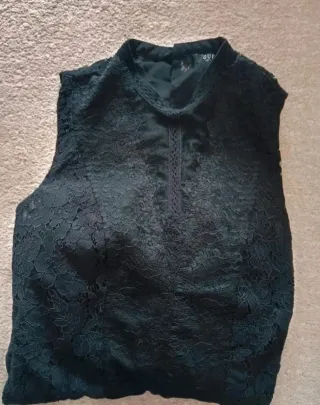 Jumpsuit GUESS Nera - Top in Pizzo Floreale