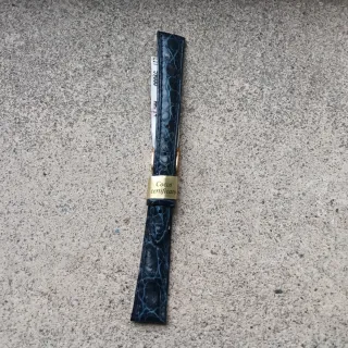 Cinturino in coccodrillo blu certificato