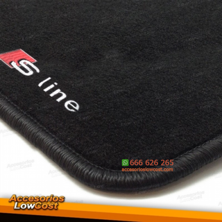 ALFOMBRILLAS A4 B6/B7 CON LOGO RIBETE NEGRO