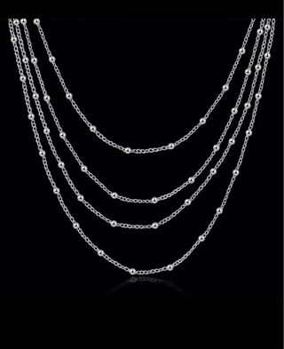 Collana 4 fili argento 925