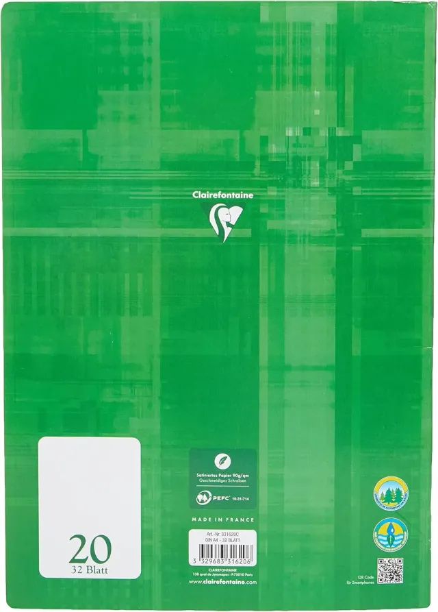 Cuaderno (A4, en blanco, 32 hojas)