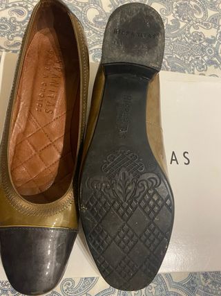 Zapatos Hispanitas Talla 38 Oro y Gris