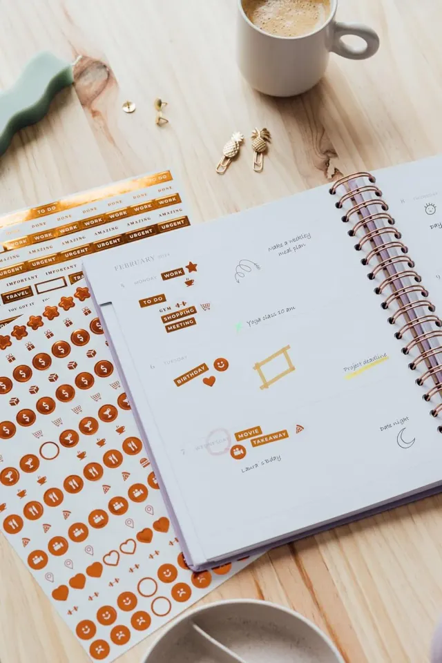 Kokonote Agenda 2024 semana vista Lilac Sunset