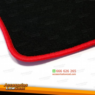 ALFOMBRILLAS A6 04-11 SIN LOGO RIBETE ROJO
