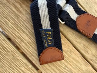 Cinturón Polo Ralph Lauren Rayas Azul Blanco