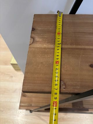 Estantería triangular 3 pisos madera y metal