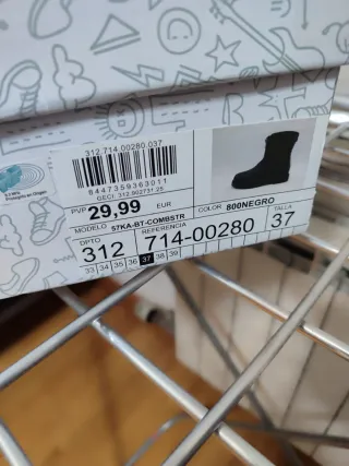 Botas militares negras con cremallera