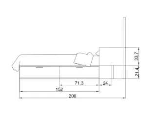 Cama 105 cm practicamente nueva