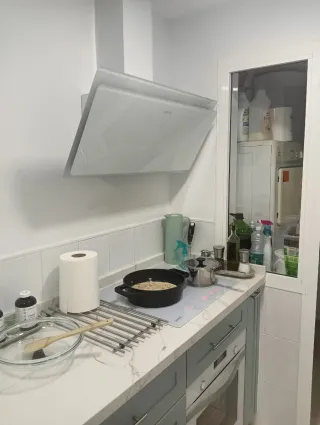 Campana extractora cristal blanca