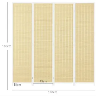 Biombo Homcom 4 paneles 180x180 cm