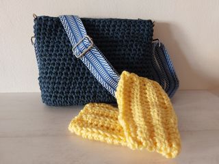 Mitones de crochet amarillos nuevos