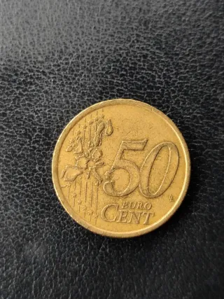 Moneda 50 céntimos Euro Italia 2002 Marco Aurelio