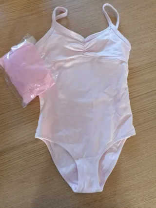 Maillot ballet niña rosa. Talla 4-5 años + medias