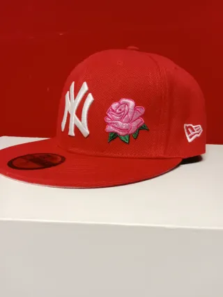 Gorra New Era 59Fifty Roja Rosa Talla 7.1/4