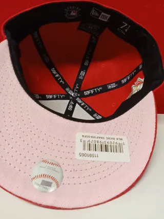 Gorra New Era 59Fifty Roja Rosa Talla 7.1/4