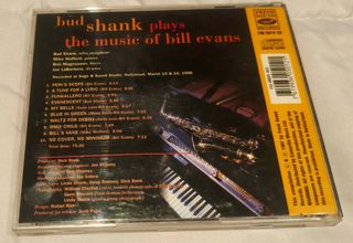 CD Jazz Bud Shank Plays Music Bill Evans