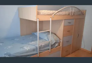 Habitación juvenil 3 camas tipo tren