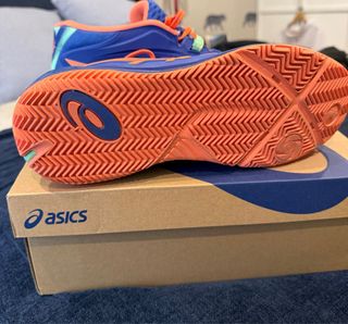 Zapatillas Padel Asics Azul Naranja