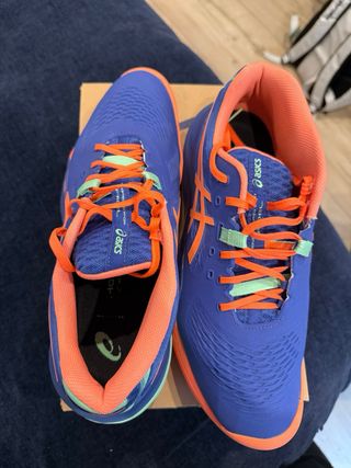 Zapatillas Padel Asics Azul Naranja