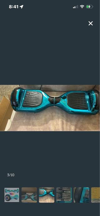 Hoverboard y Kart Azul