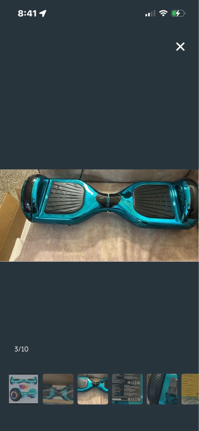 Hoverboard y Kart Azul