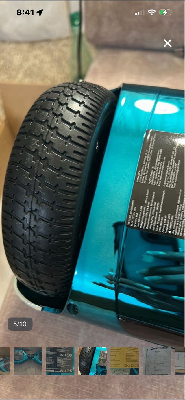 Hoverboard y Kart Azul