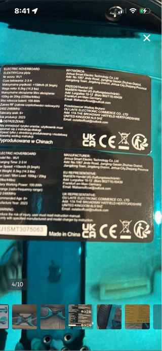 Hoverboard y Kart Azul