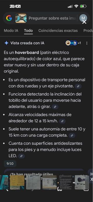 Hoverboard y Kart Azul