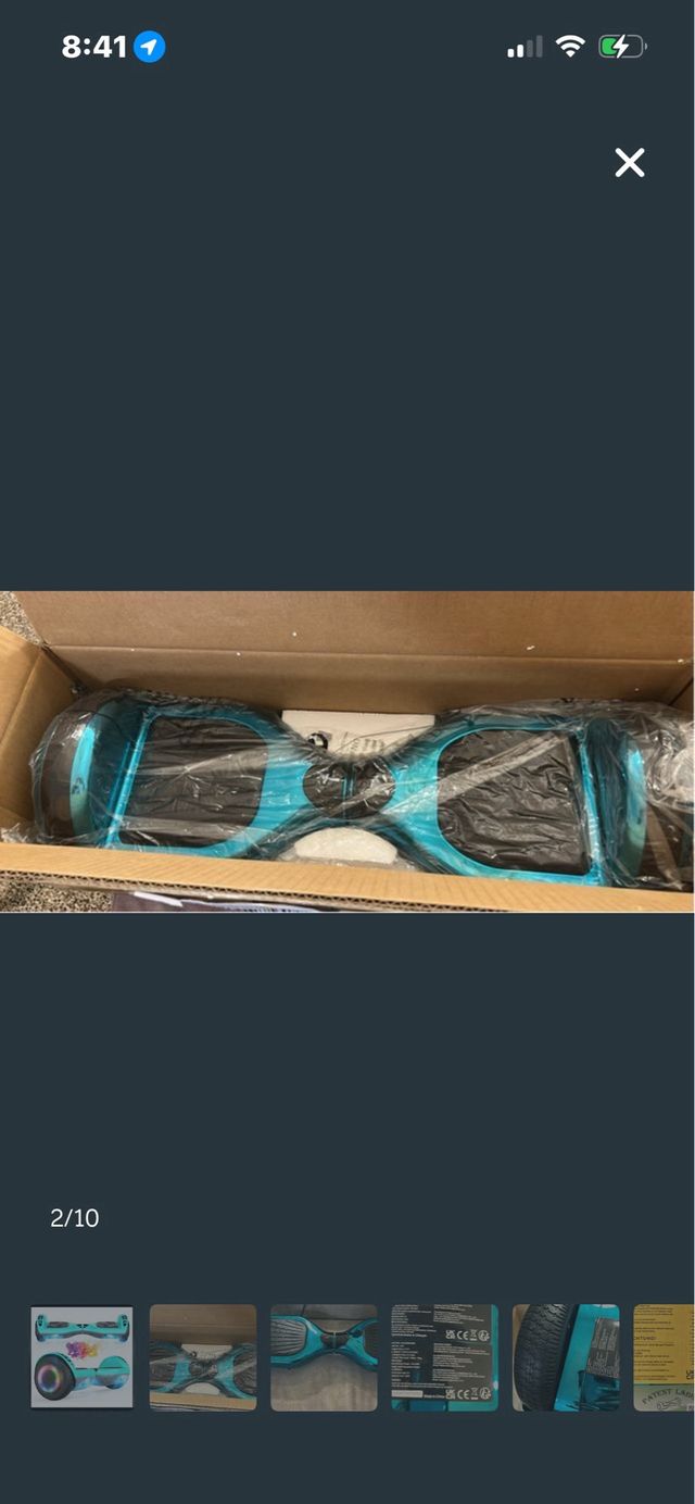 Hoverboard y Kart Azul