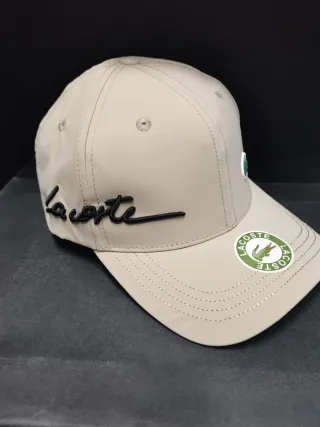Gorra Lacoste Beige con Logo Verde Talla única